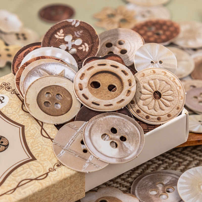 Embellishments For Scrapbooking - JIANQI 100 Sheets Button shape Stickers