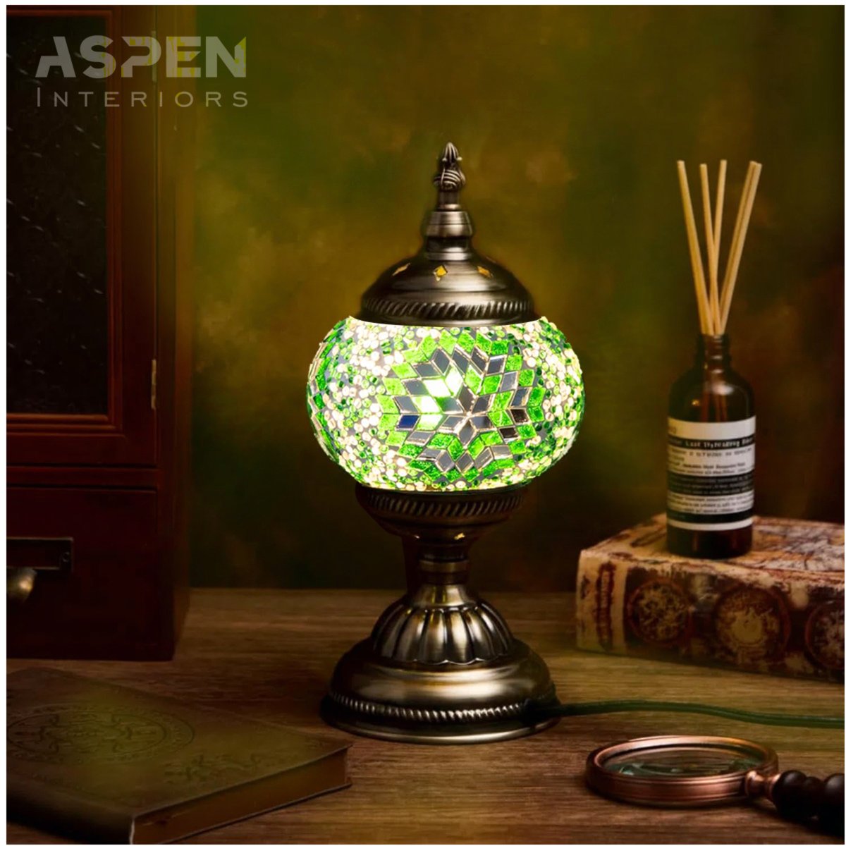 Embellish Craft - DIY Colored Glass Mosaic Table Lamp