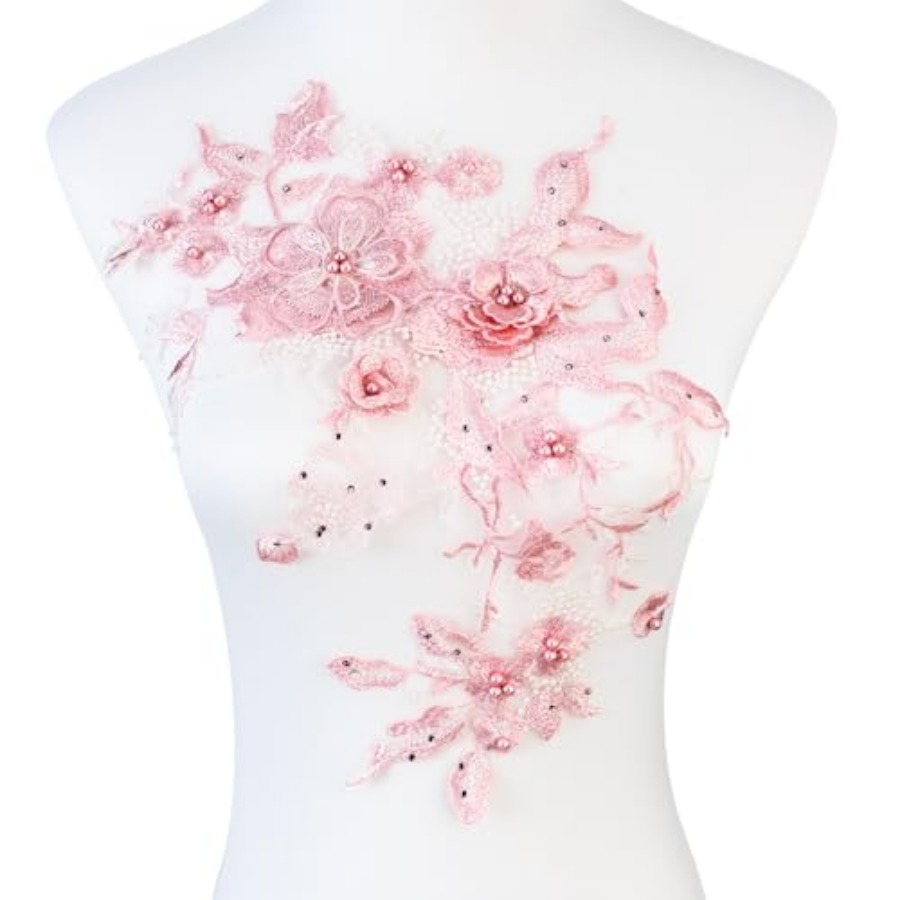 Colorful Flower Fabric Beaded  – Applique Patch Flower Bewertung und Preis