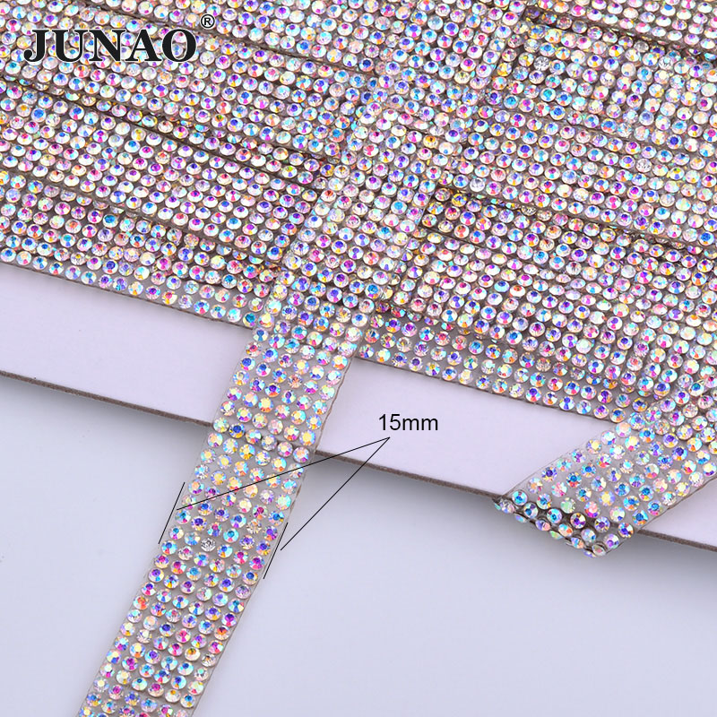 JUNAO 5Yard Crystal AB Rhinest – Crystal Mesh Fabric Bewertung und Preis