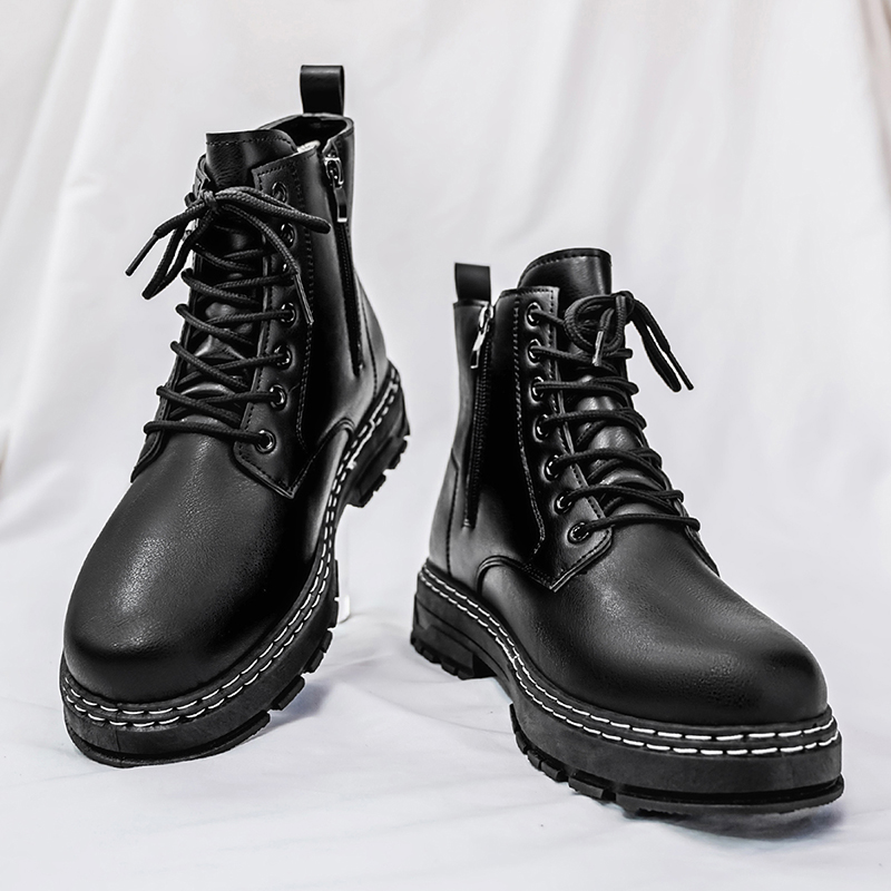 Men's 4-Season Black Patent Le – Guipure Lace Panel Bewertung und Preis