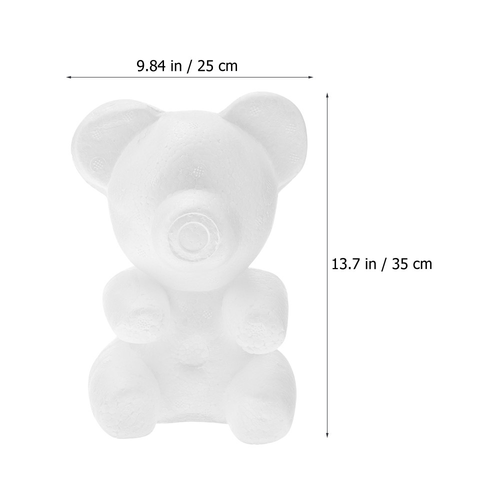 2Pcs White Foam Bear Ornament  – Embellish Craft Bewertung und Preis