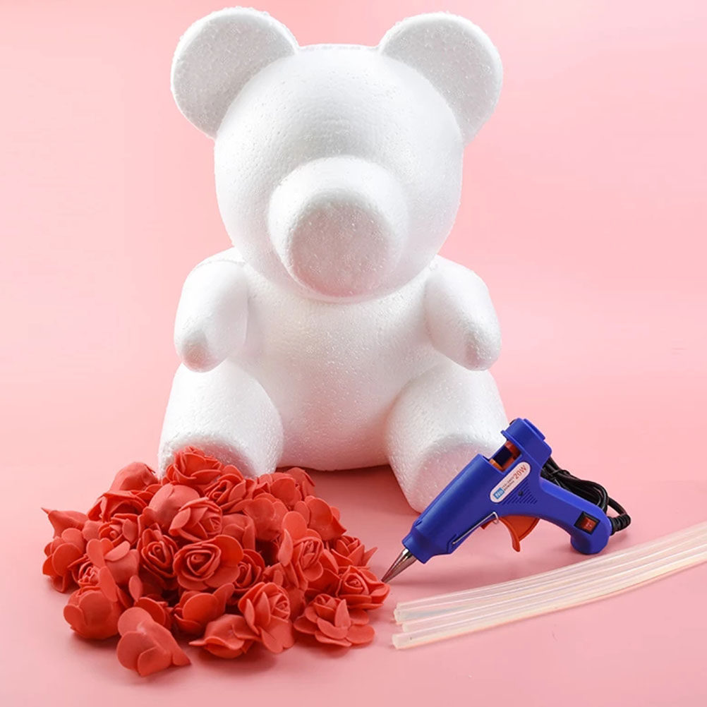 2Pcs White Foam Bear Ornament  – Embellish Craft Bewertung und Preis