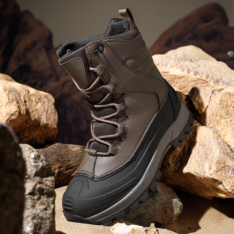 Men's Non-Slip Warm Hiking Sho – Guipure Lace Panel Bewertung und Preis