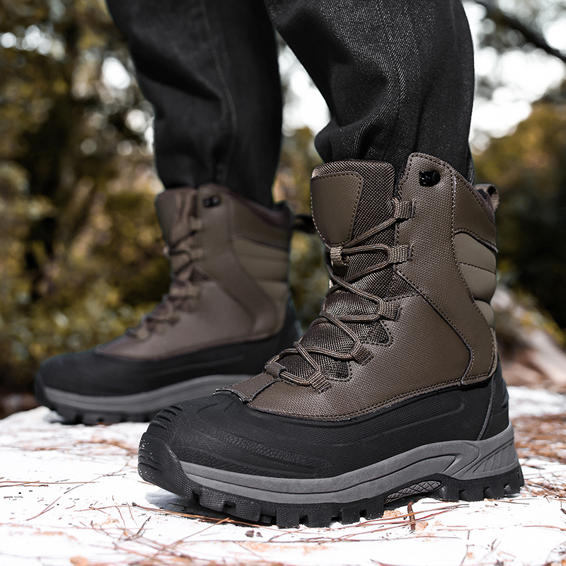 Men's Non-Slip Warm Hiking Sho – Guipure Lace Panel Bewertung und Preis