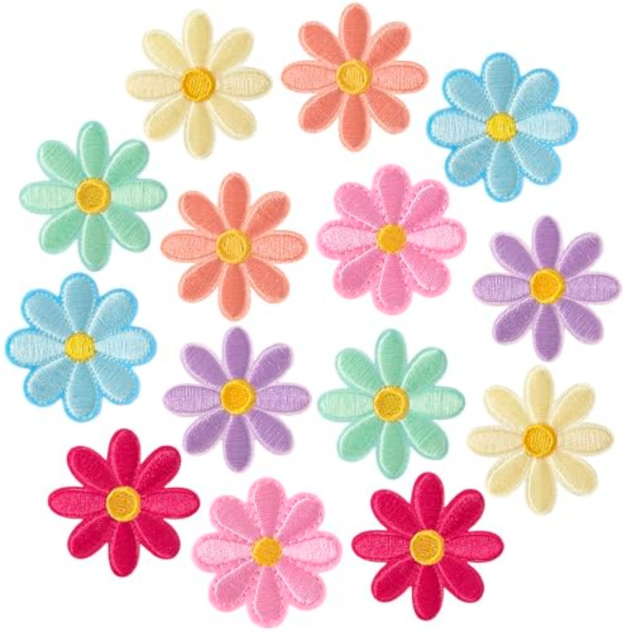 14 Pcs Flower Iron on Patches, – Applique Patch Flower Bewertung und Preis