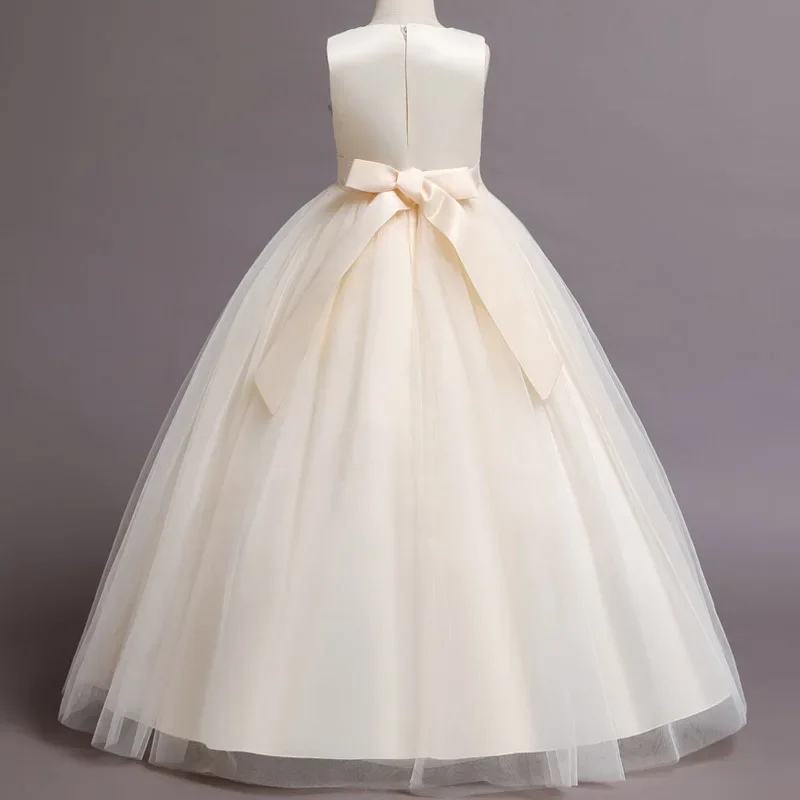 Fashion Bow Flower Girl Dresse – Lace Ribbon Trim Bewertung und Preis