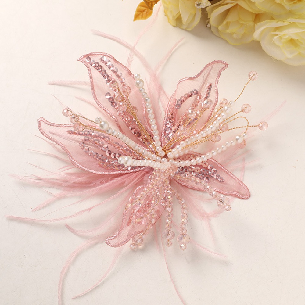 1PC Feather Pearl 3D Organza F – Applique Patch Flower Bewertung und Preis