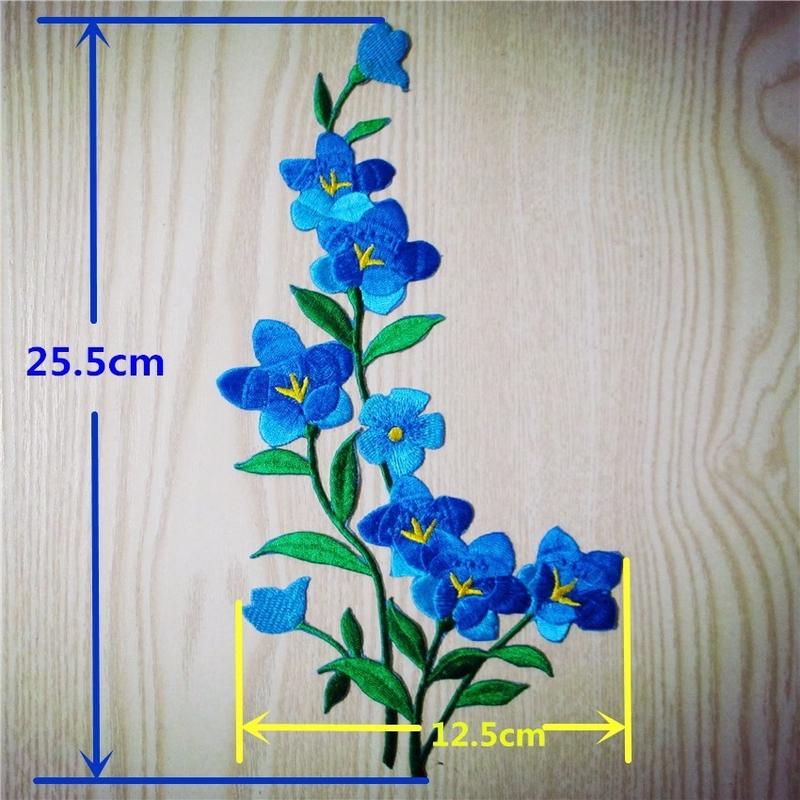 1/2pcs Nice Blue Flower Patch  – Applique Patch Flower Bewertung und Preis