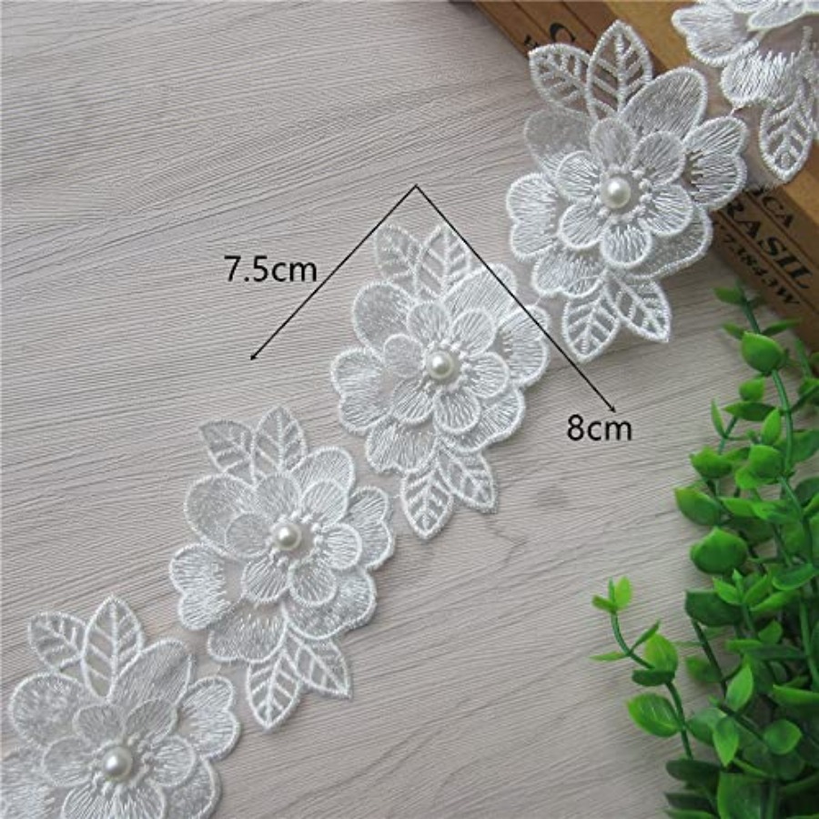 2 Yards 3D Flower Lace Trim Pe – Lace Ribbon Trim Bewertung und Preis