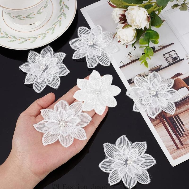 20Pack Decorative White Flower – Applique Patch Flower Bewertung und Preis