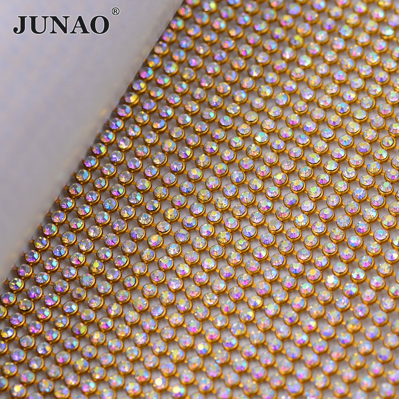 JUNAO 45*120cm Crystal AB Glas – Crystal Mesh Fabric Bewertung und Preis