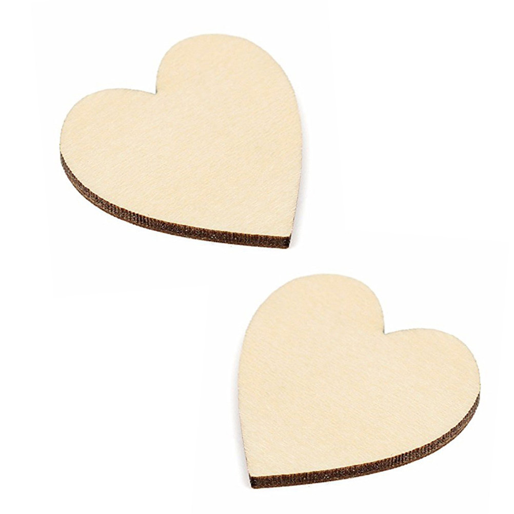 50Pcs Wooden Love Heart Craft  – Embellishments For Scrapbooking Bewertung und Preis