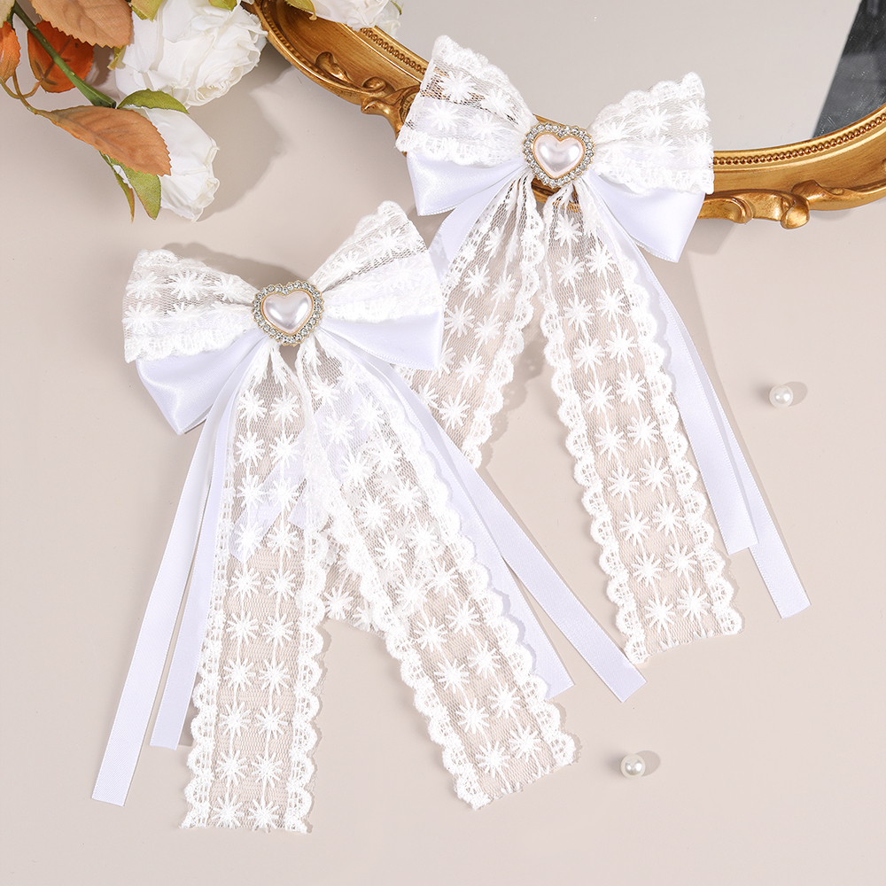 2Pcs Flower Lace Bow Hair Clip – Lace Ribbon Trim Bewertung und Preis