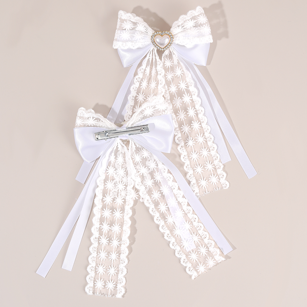 2Pcs Flower Lace Bow Hair Clip – Lace Ribbon Trim Bewertung und Preis