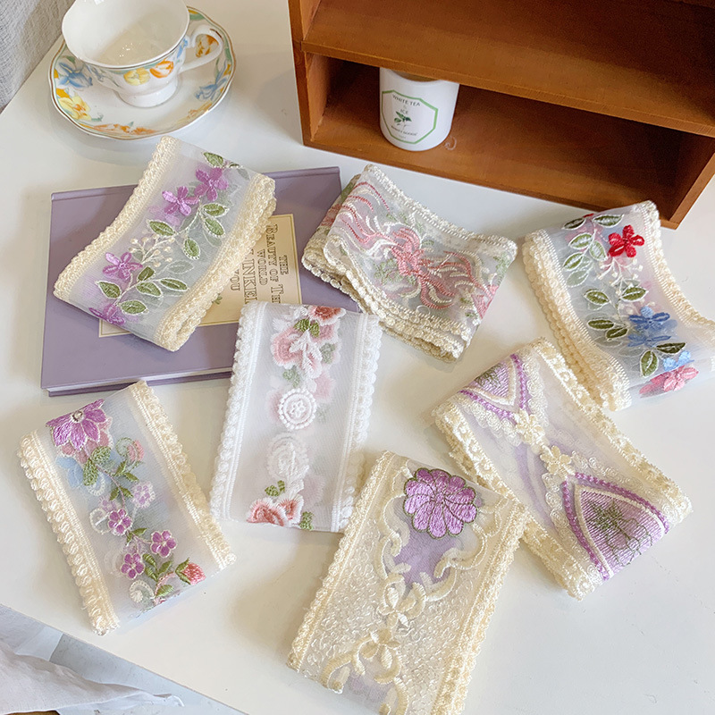1 Yard Lace Embroidery Flower  – Lace Ribbon Trim Bewertung und Preis