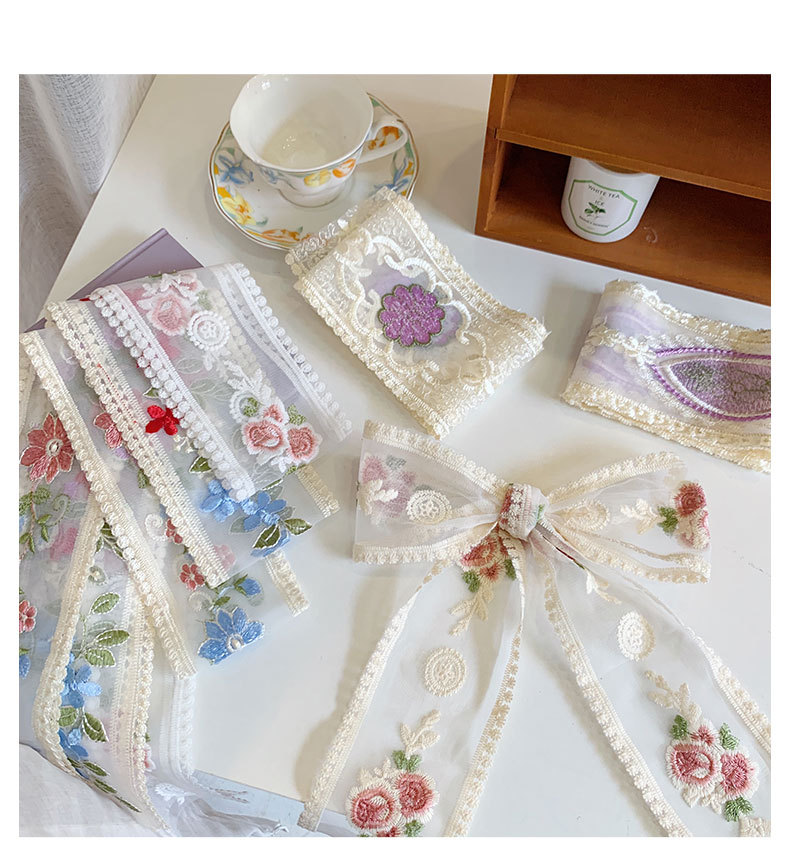 1 Yard Lace Embroidery Flower  – Lace Ribbon Trim Bewertung und Preis