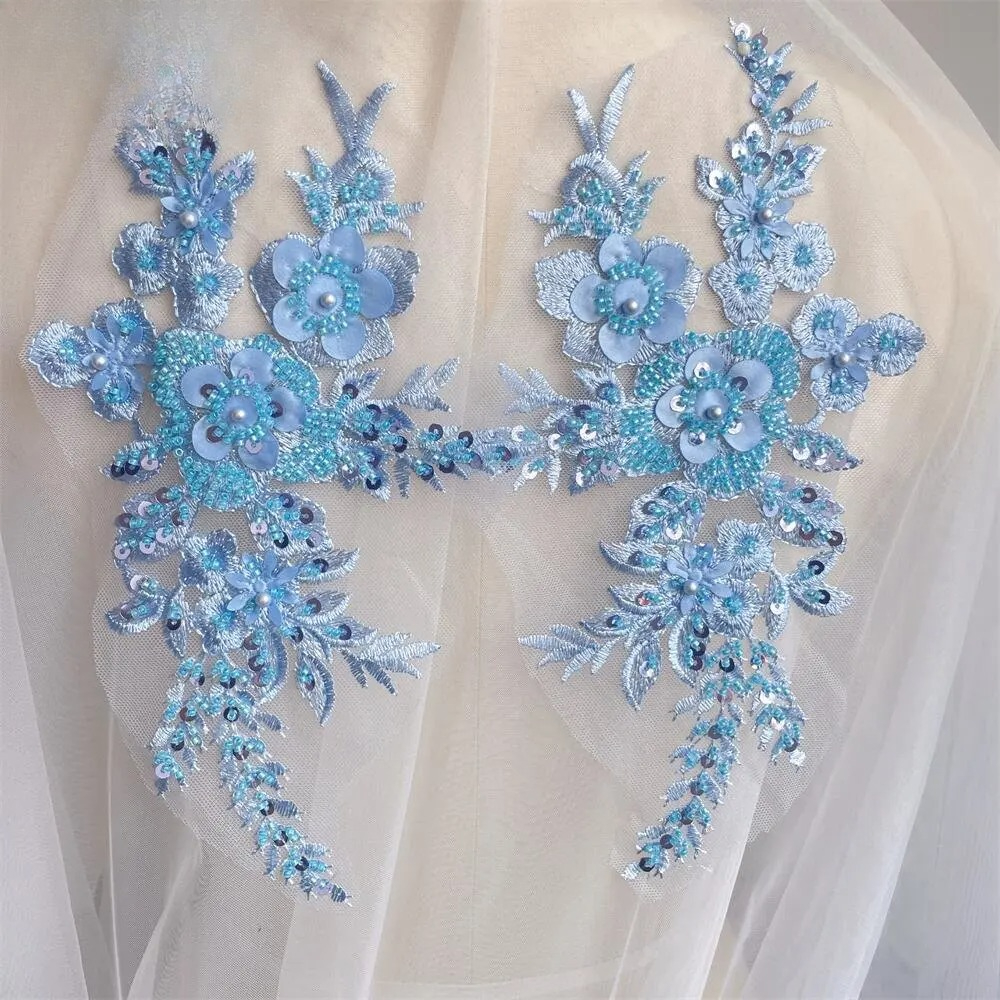 2PCS/1Pair New 12 Colors Sequi – Applique Patch Flower Bewertung und Preis
