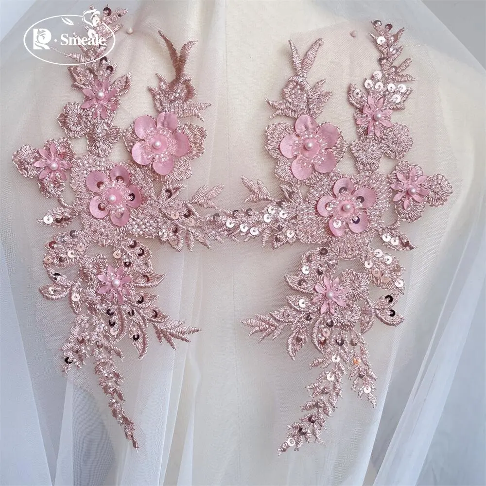 2PCS/1Pair New 12 Colors Sequi – Applique Patch Flower Bewertung und Preis