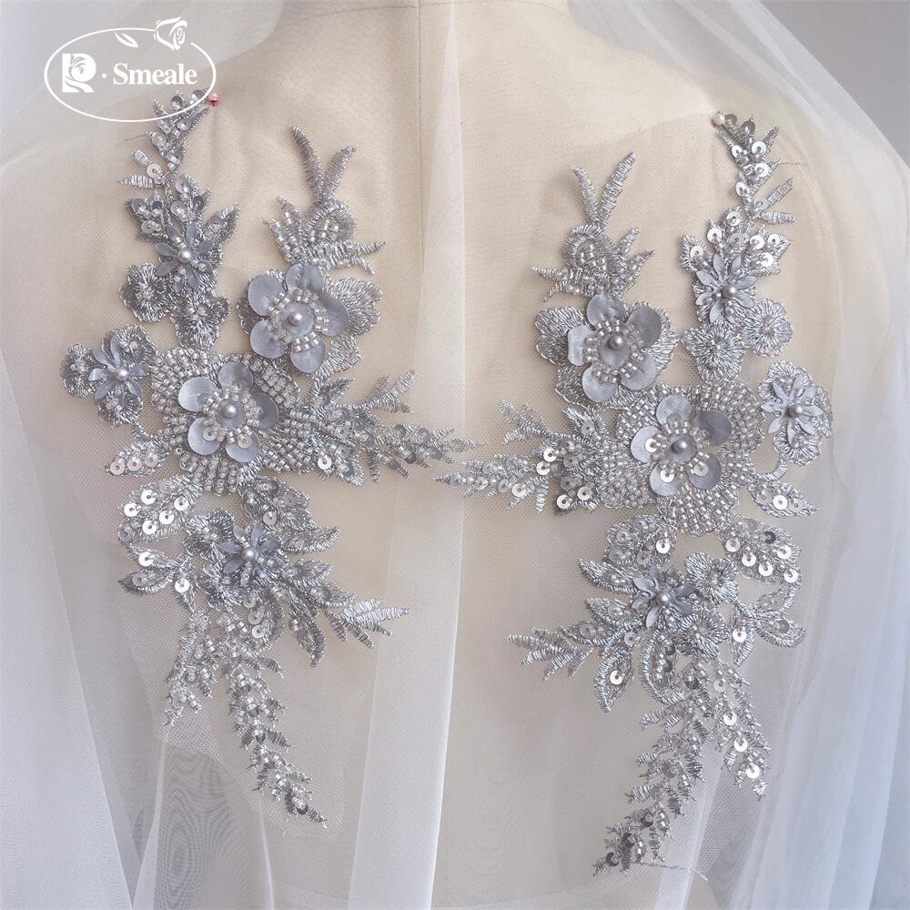 2PCS/1Pair New 12 Colors Sequi – Applique Patch Flower Bewertung und Preis