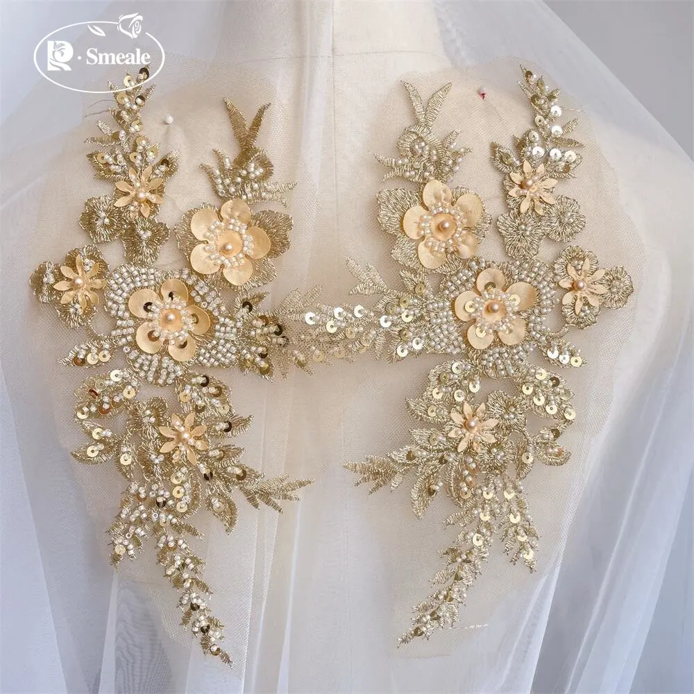 2PCS/1Pair New 12 Colors Sequi – Applique Patch Flower Bewertung und Preis