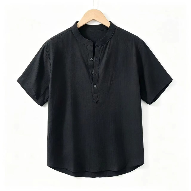 Men Cotton Linen Short-Sleeve  – Embellish Knit Bewertung und Preis