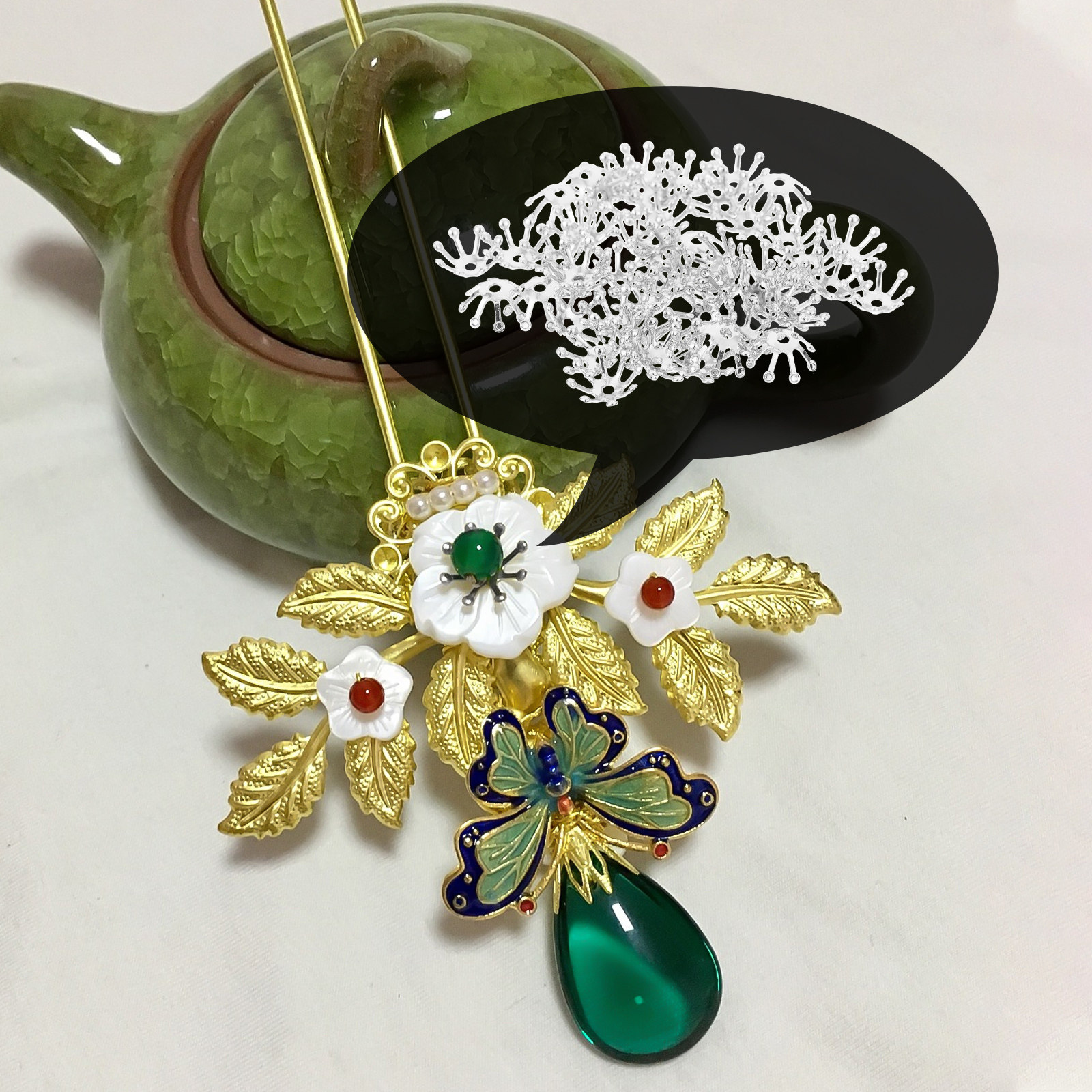 50Pcs Chic Flower Bud Shaped C – Embellish Craft Bewertung und Preis