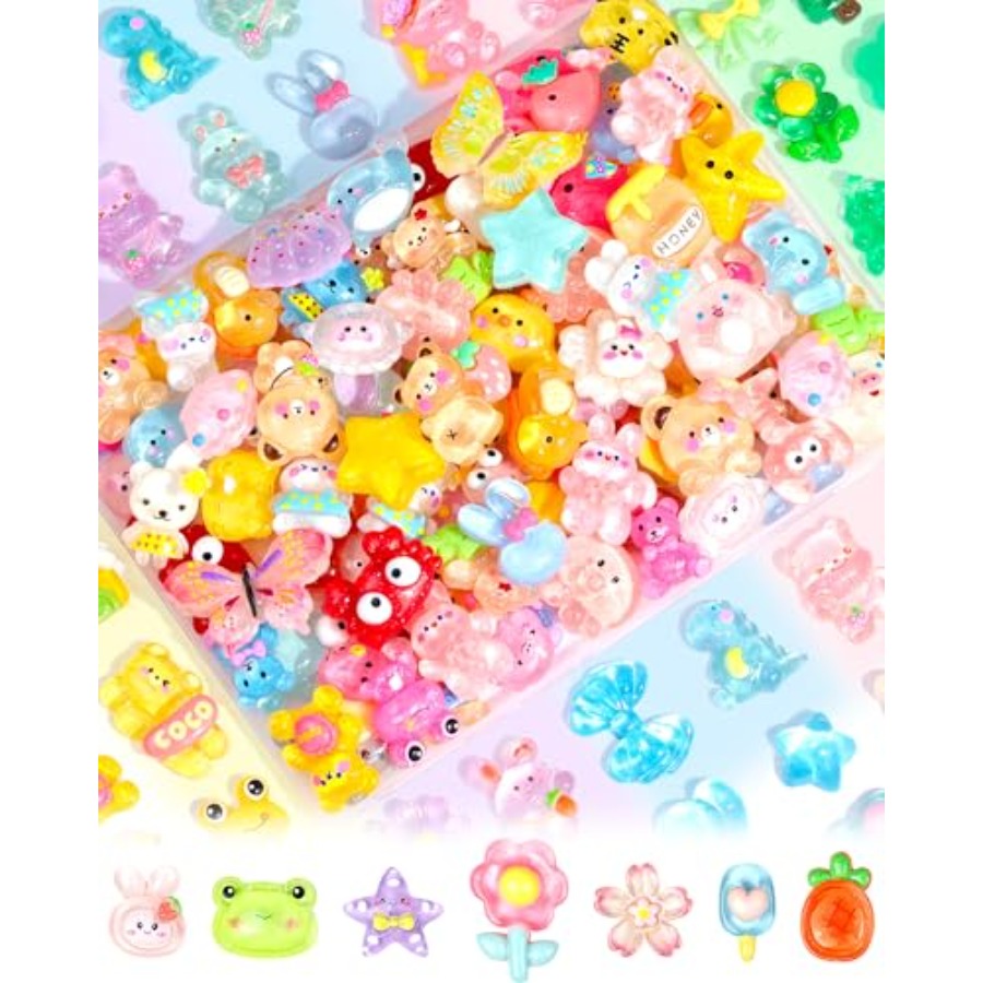 100PCS Cute Slime Charms Bulk  – Easter Craft Embellishment Set Bewertung und Preis