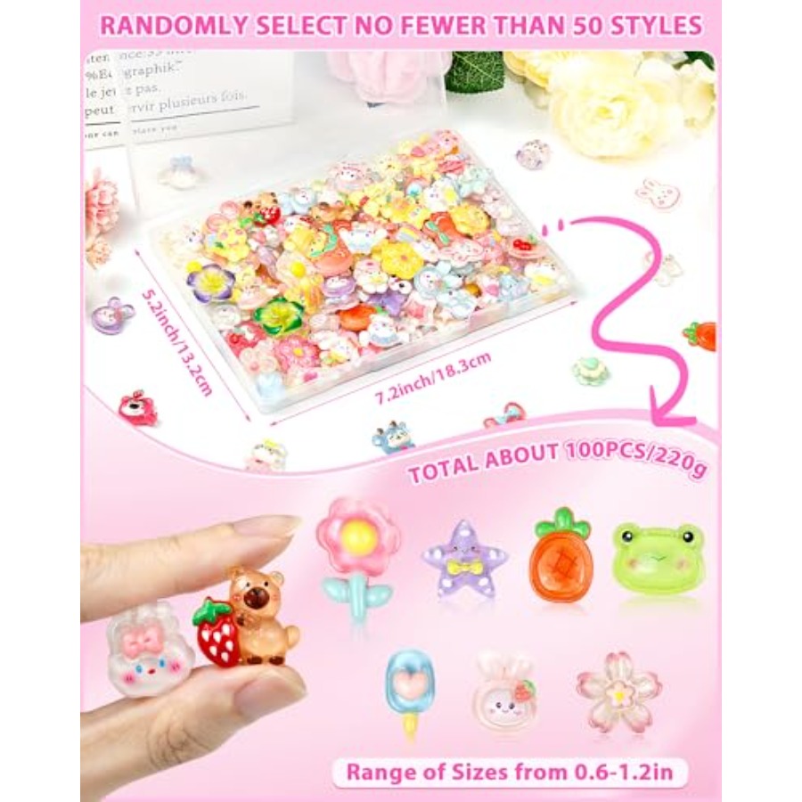 100PCS Cute Slime Charms Bulk  – Easter Craft Embellishment Set Bewertung und Preis