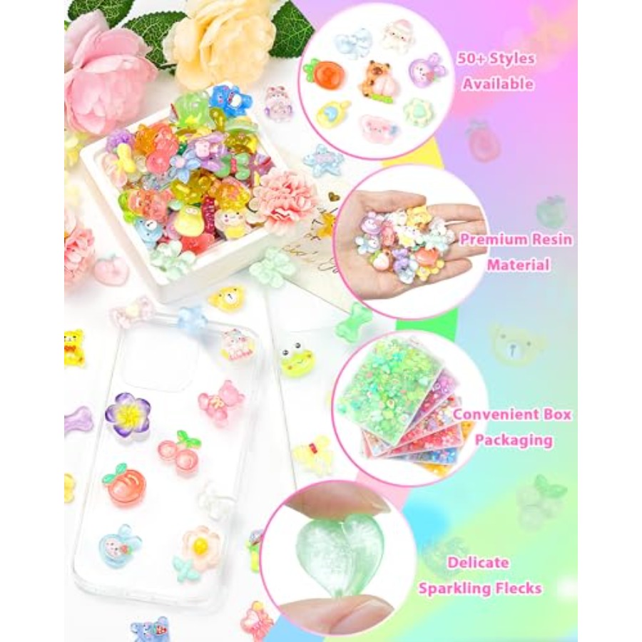 100PCS Cute Slime Charms Bulk  – Easter Craft Embellishment Set Bewertung und Preis