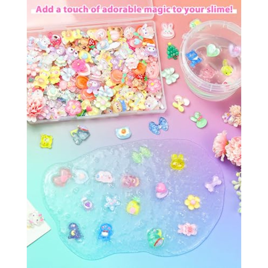 100PCS Cute Slime Charms Bulk  – Easter Craft Embellishment Set Bewertung und Preis