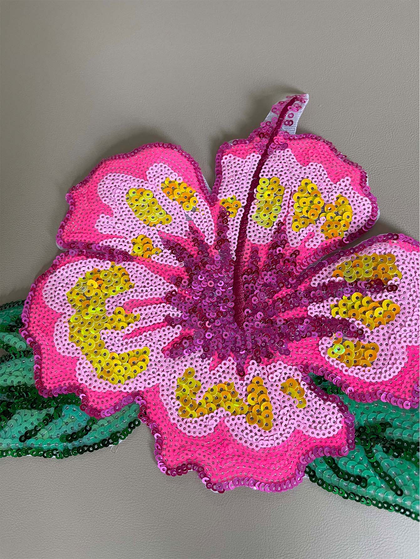 1 Piece 26CM Shining Pink Sequ – Applique Patch Flower Bewertung und Preis