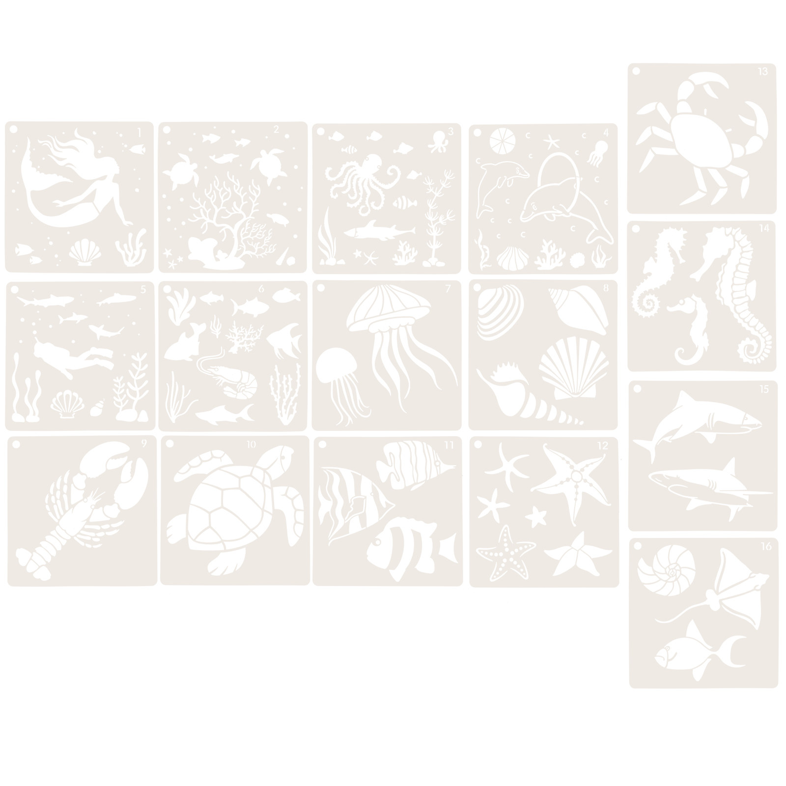 16pcs Ocean World Painting Tem – Craft Embellishment World Bewertung und Preis